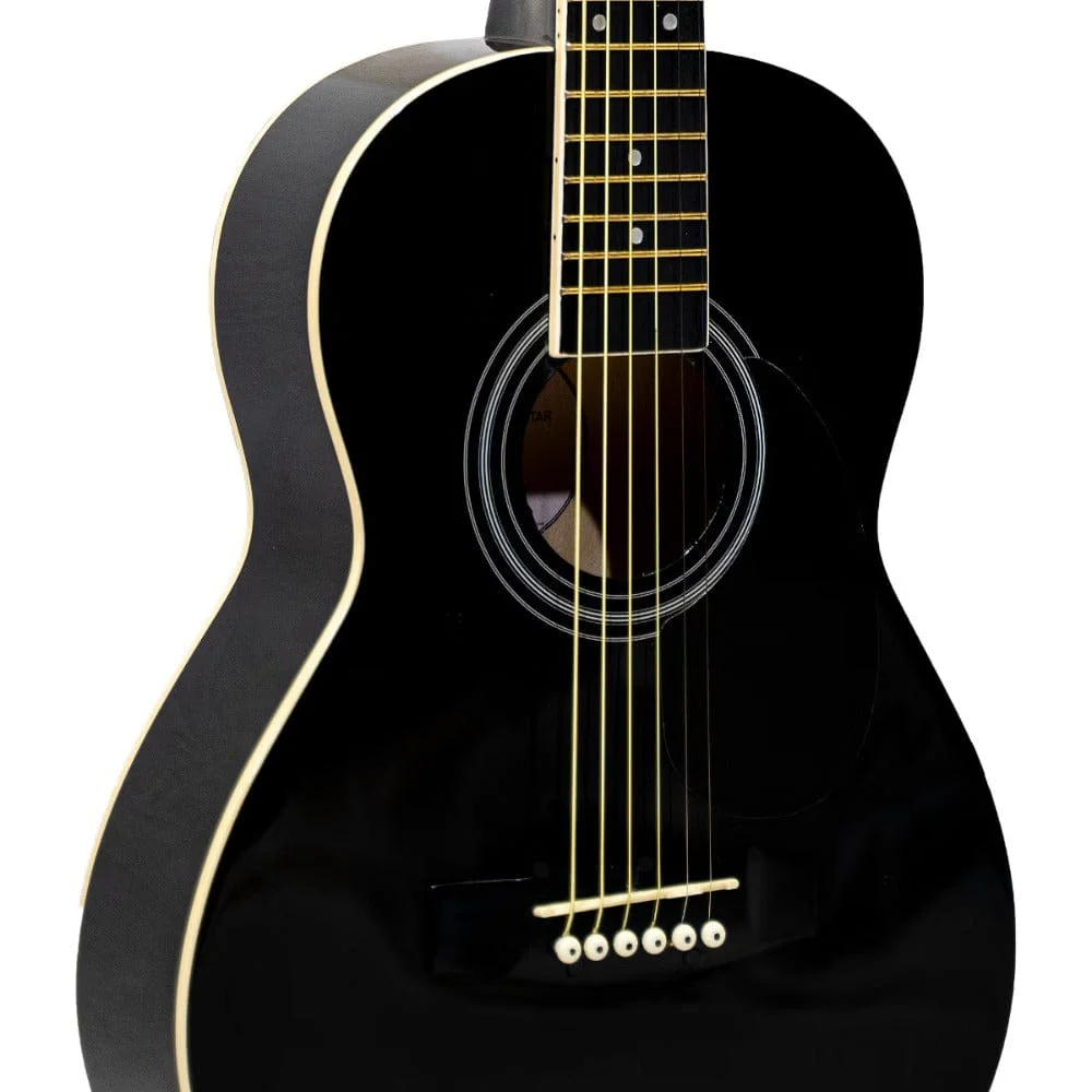 GL111-Black-2.webp Granada GL111-F Kids 6 String Acoustic Guitar- Black