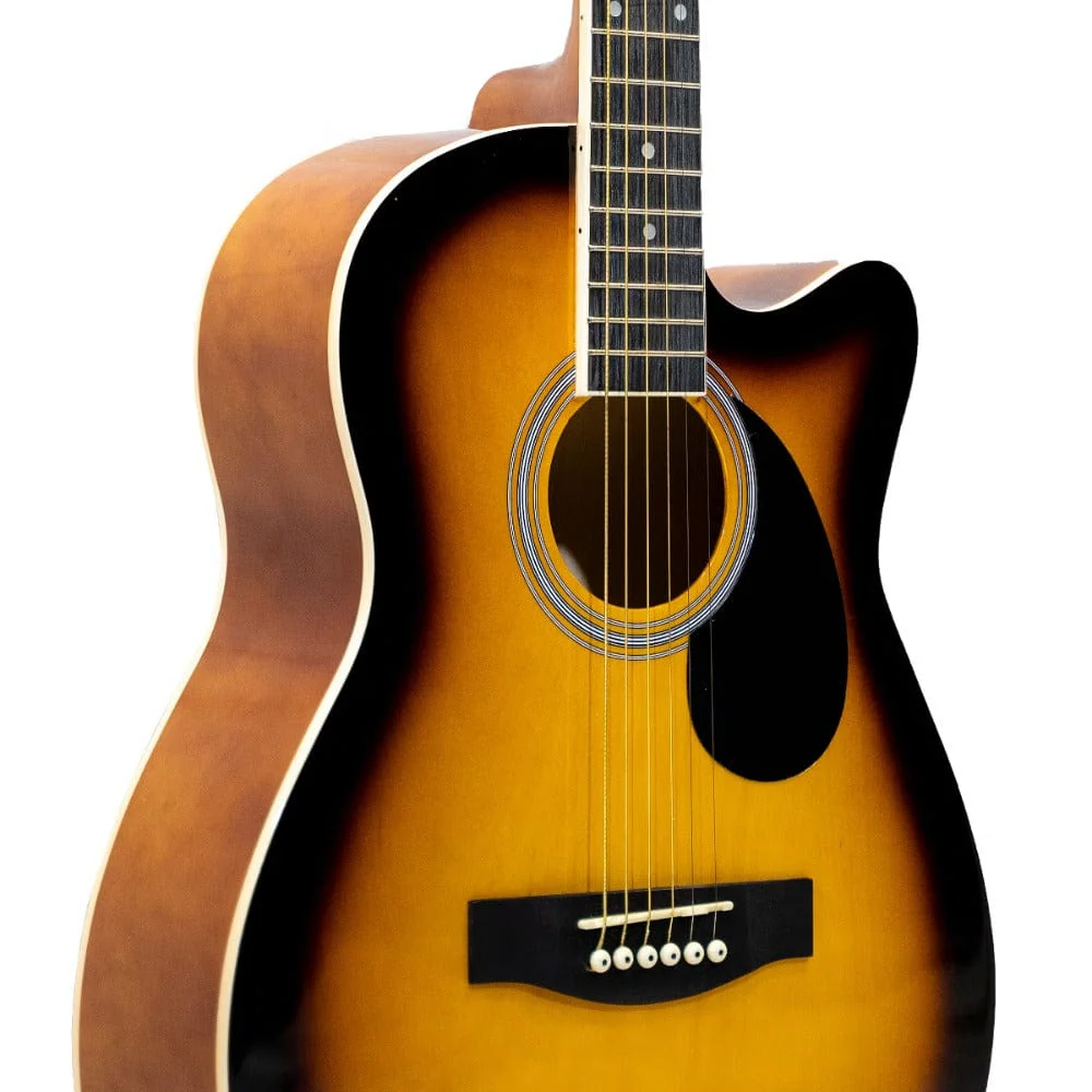 GL112C-SB-2-1.webp Granada GL112C-F Medium Cutaway 6 String Acoustic Guitar- Vintage Sunburst