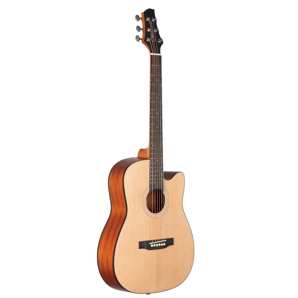 GL140-2.webp Granada GL140-C 6 String Cutaway Acoustic Guitar- Natural Matt
