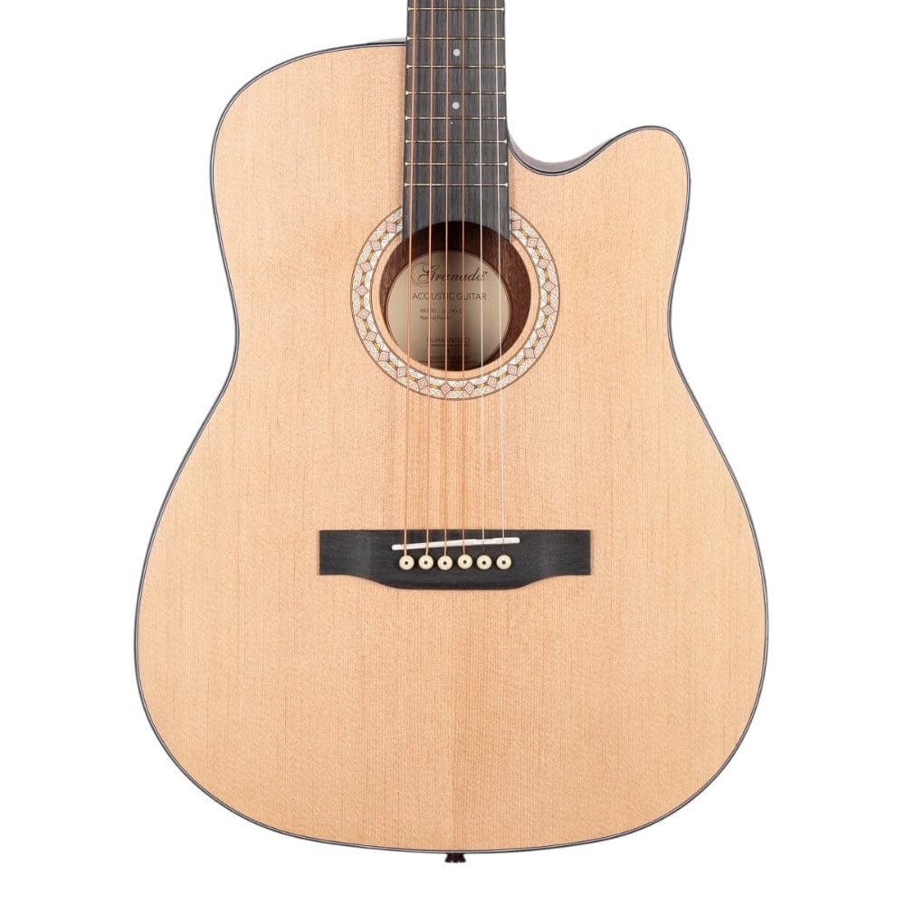 GL140-3.jpg Granada GL140-C 6 String Cutaway Acoustic Guitar- Natural Matt