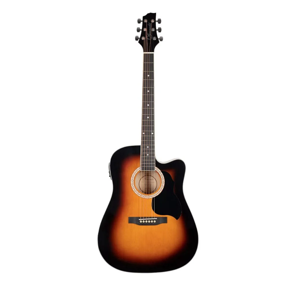 Granada GL141D-CEQ 6 String Electro Acoustic Guitar- Vintage Sunburst Gloss