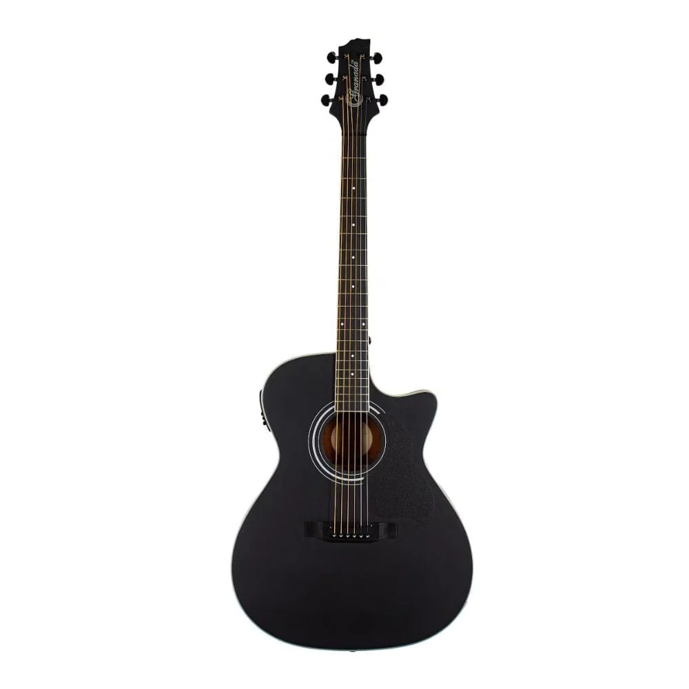 Granada GL240C-CEQ 6 String Electro Acoustic Guitar- Black Matte