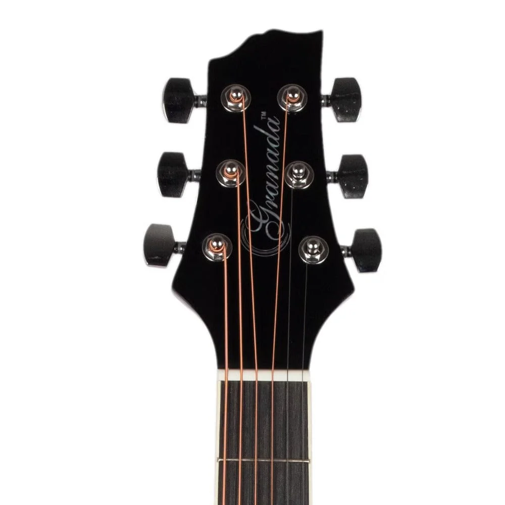Granada GL113D-C 6 String Cutaway Acoustic Guitar- Black Gloss