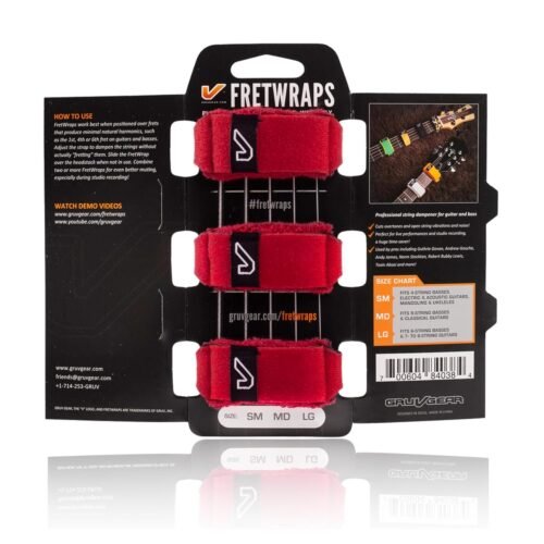 Gruv-Gear-FretWraps-String.jpg Gruv Gear FretWraps String Dampener - Small - Fire Red (3-pack)