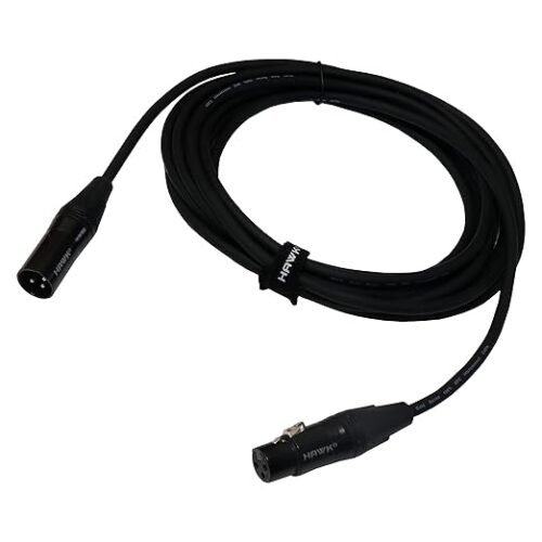 HAWK PROAUDIO SXFG016 HAWK PROAUDIO SXFG016 Speaker Gold Series XLR Male to Female with Cable Tie - 5 Meter (Black)