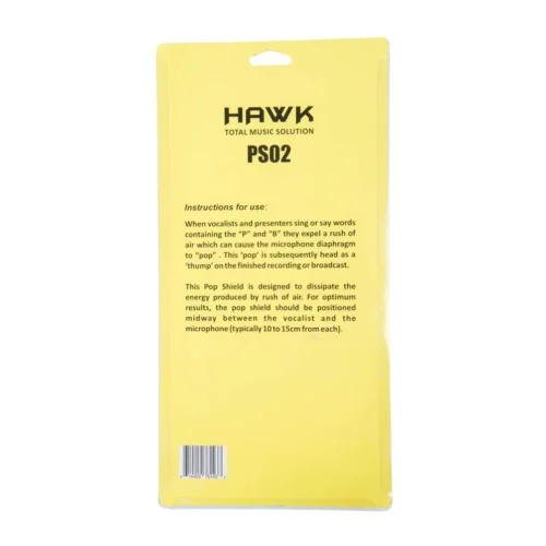 Hawk Proaudio PS02 Pop Filter for Vocal Recording/Streaming, 5.25 Inch (Black)