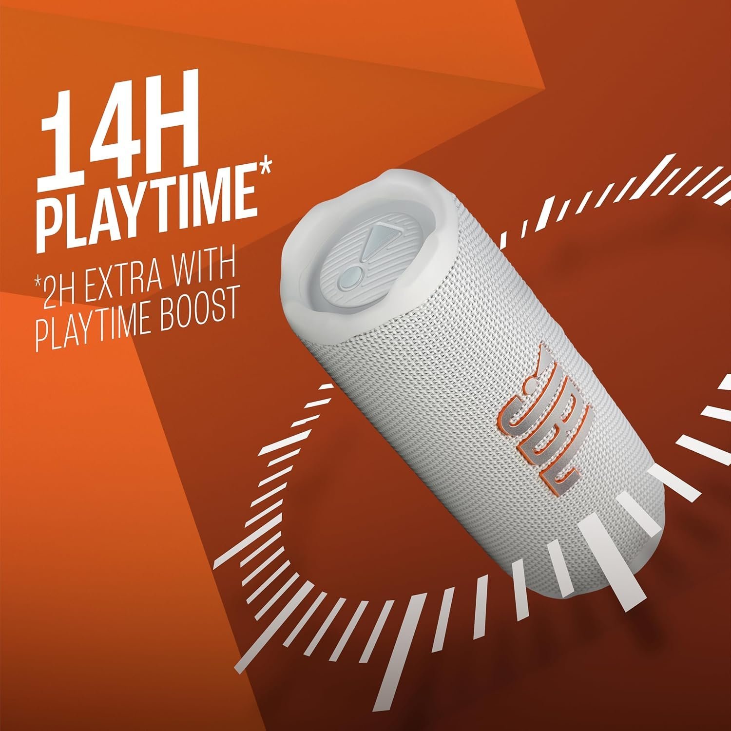 JBL Flip 7 Portable Bluetooth Speaker with 16H Playtime (White)