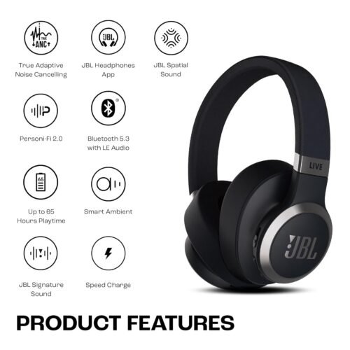 JBL-Live-770NC-Wireless-ANC-Headphones-65H-Battery-Black2.jpg JBL Live 770NC Wireless ANC Headphones, 65H Battery (Black)