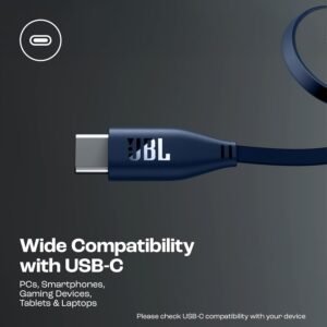 JBL Tune 520C On-Ear Type-C Wired Headphones with Mic (Blue)