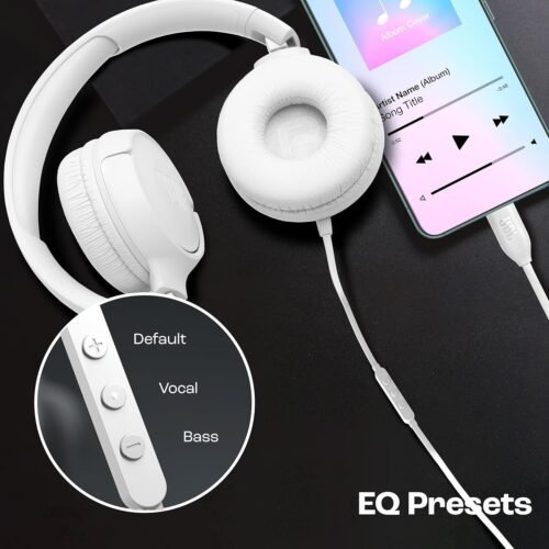 JBL Tune 520C On-Ear Type-C Wired Headphones with Mic (White) JBL Tune 520C On-Ear Type-C Wired Headphones with Mic (White)