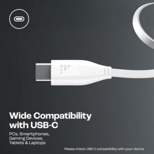 JBL Tune 520C On-Ear Type-C Wired Headphones with Mic (White) JBL Tune 520C On-Ear Type-C Wired Headphones with Mic (White)