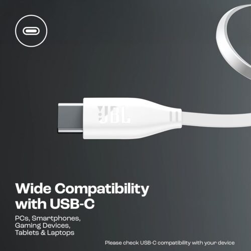 JBL Tune 520C On-Ear Type-C Wired Headphones with Mic (White) JBL Tune 520C On-Ear Type-C Wired Headphones with Mic (White)