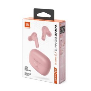 JBL Wave Beam 2 Wireless Earbuds with ANC & 40H Playtime (Pink)