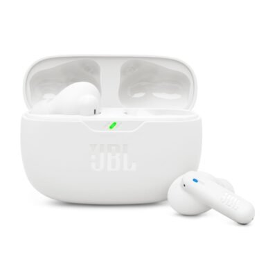 JBL Wave Beam 2 Wireless Earbuds with ANC & 40H Playtime (White)