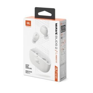 JBL Wave Buds 2 Wireless Earbuds with ANC & 40H Playtime (White)