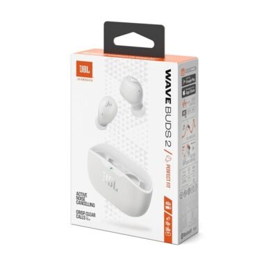 JBL Wave Buds 2 Wireless Earbuds with ANC & 40H Playtime (White)98