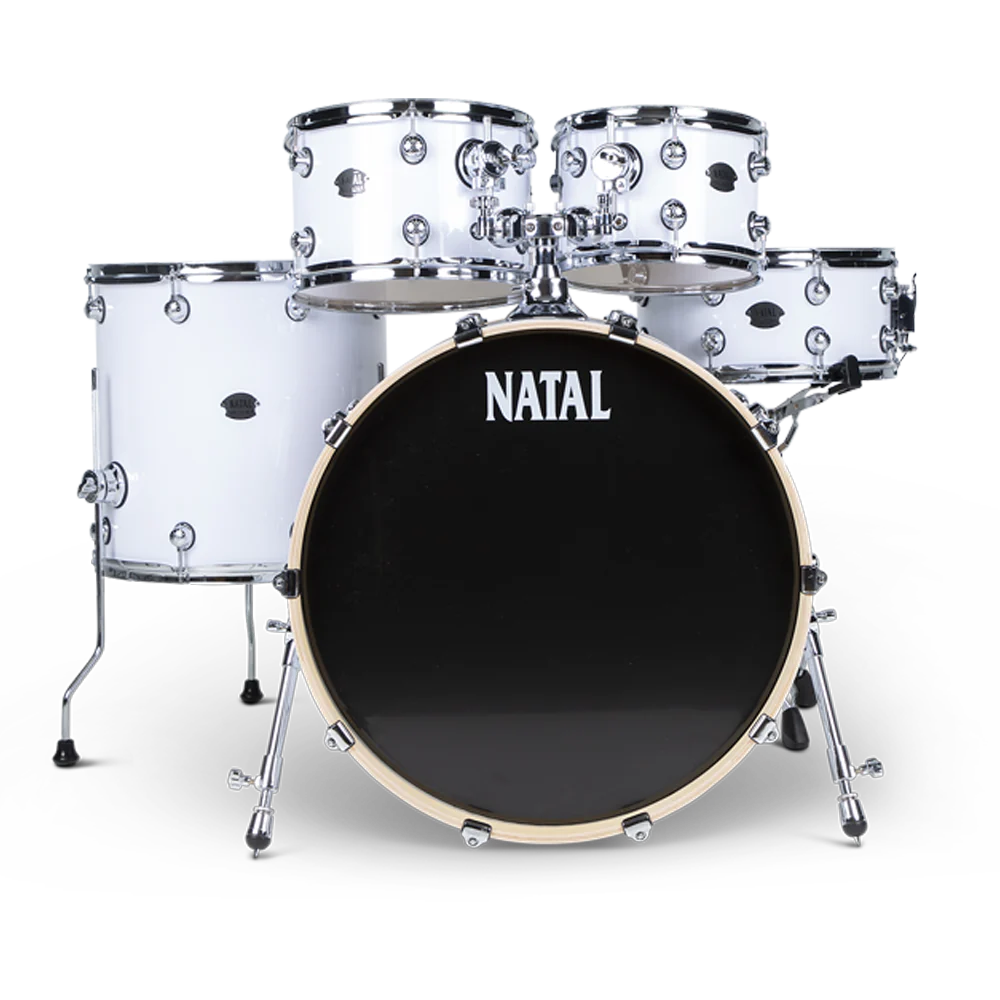 KARB-UF22-WHT-2.webp Natal KARB-UF22 WHT Arcadia Birch 5-Piece Shell Pack Acoustic Drum Kit Without Hardware & Cymbals