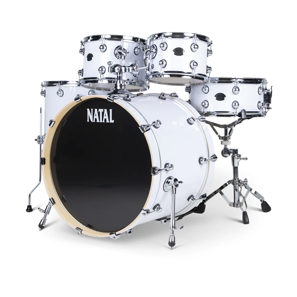 KARB-UF22-WHT-3.webp Natal KARB-UF22 WHT Arcadia Birch 5-Piece Shell Pack Acoustic Drum Kit Without Hardware & Cymbals