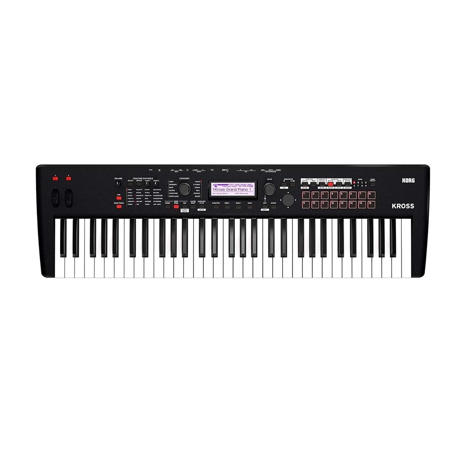 Korg KROSS 2-61 Synthesizer Keyboard with MicroSD Card, Indian Sounds & Styles