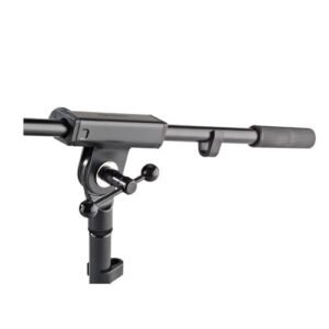 Konig-Meyer-Mic-Stand-with-Boom-Arm-Rien-3.jpg Konig & Meyer, Mic Stand with Boom Arm, Rien, Low Level, 3/8 in-Black 25950-300-55