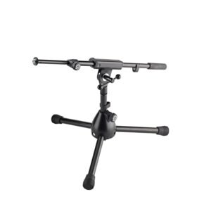 Konig-Meyer-Mic-Stand-with-Boom-Arm-Rien.jpg Konig & Meyer, Mic Stand with Boom Arm, Rien, Low Level, 3/8 in-Black 25950-300-55