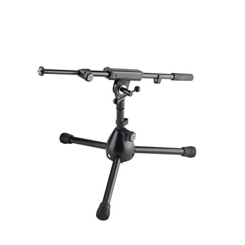 Konig-Meyer-Mic-Stand-with-Boom-Arm-Rien.jpg Konig & Meyer, Mic Stand with Boom Arm, Rien, Low Level, 3/8 in-Black 25950-300-55