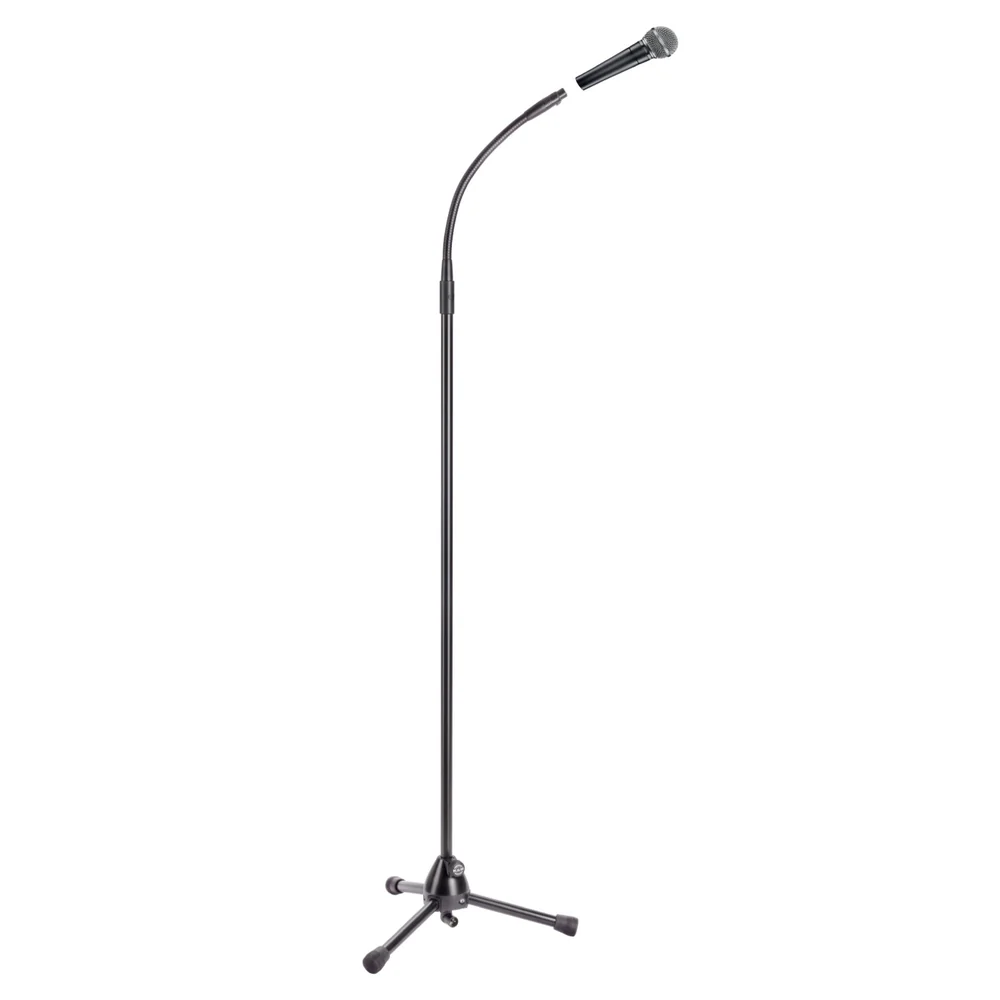 Konig-Meyer-Microphone-Stand-XLR-with-Gooseneck-4.webp Konig & Meyer 27500-000-55 XLR Microphone Stand with Gooseneck - Black