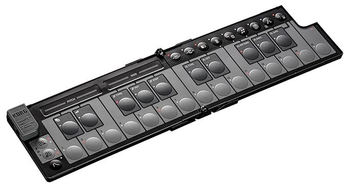 Korg nanoKEY Fold - 25-Key Foldable MIDI Keyboard Controller with USB-C and TRS-MIDI - Black