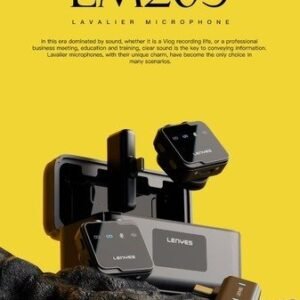 LENYES LM205 2-in-1 Wireless Microphone for iPhone & Android Smartphones