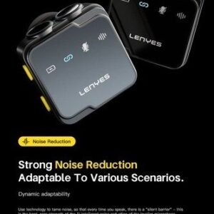 LENYES LM205 2-in-1 Wireless Microphone for iPhone & Android Smartphones