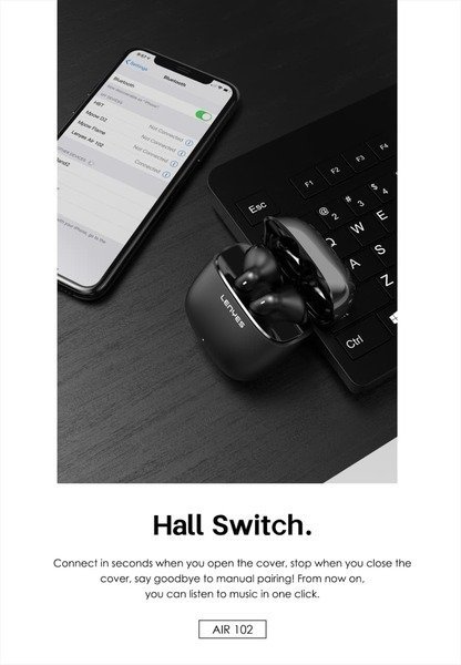 Lenyes AIR 102 TWS 8 hours Battery Life