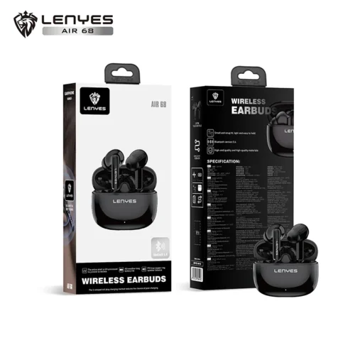 Lenyes AIR68 Wireless Earbuds - black