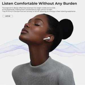 Lenyes AIR68 Wireless Earbuds - black
