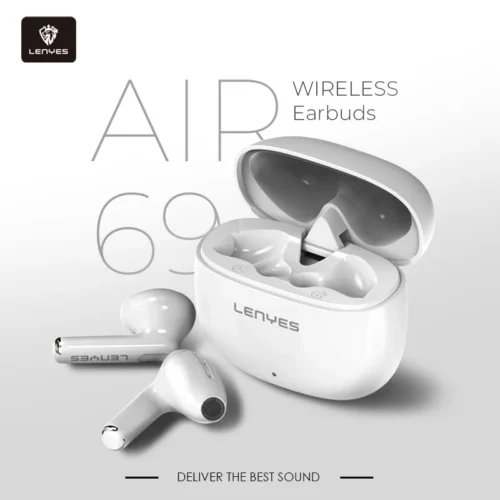 Lenyes AIR69 Wireless Earbuds - White