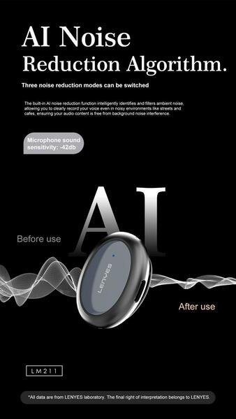Lenyes LM211 (TYPE C) AI SMART Wireless Microphone