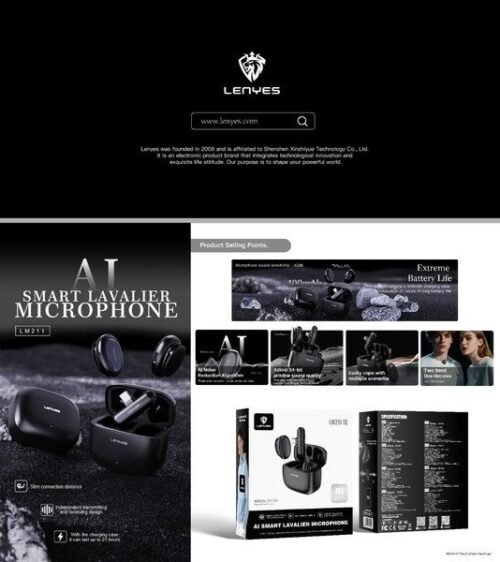 Lenyes LM211 (TYPE C) AI SMART Wireless Microphone