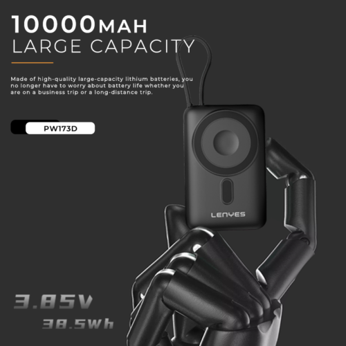 Lenyes PW173D 10000 mAH Wireless Powerbank