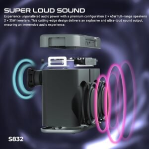 Lenyes S832 160 W Wireless Speaker