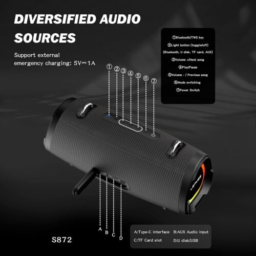 Lenyes S872 160 W Wireless Speaker
