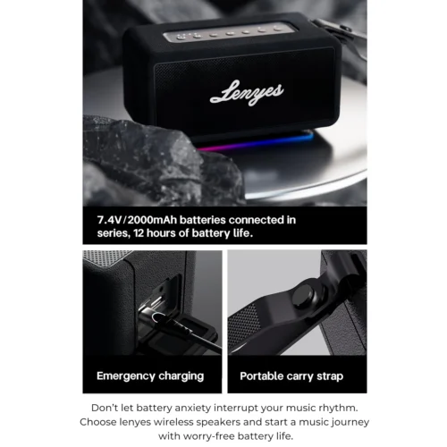 Lenyes S875 40 W Wireless Speaker - Black