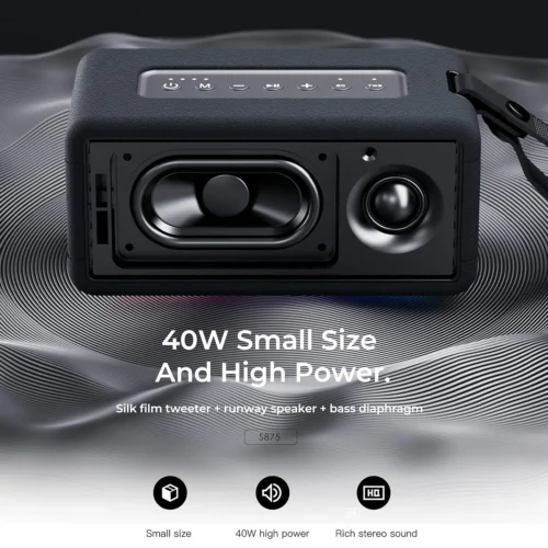 Lenyes S875 40 W Wireless Speaker - Black