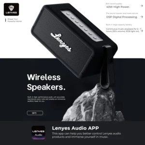Lenyes S875 40 W Wireless Speaker - Black