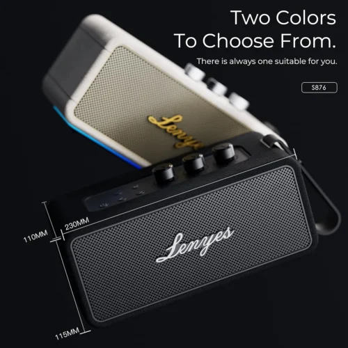 Lenyes S876 90 W Wireless Speaker - Black
