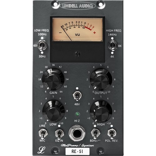 Lindell Audio RE-51 Retro 500 Series Microphone Preamp and EQ Module