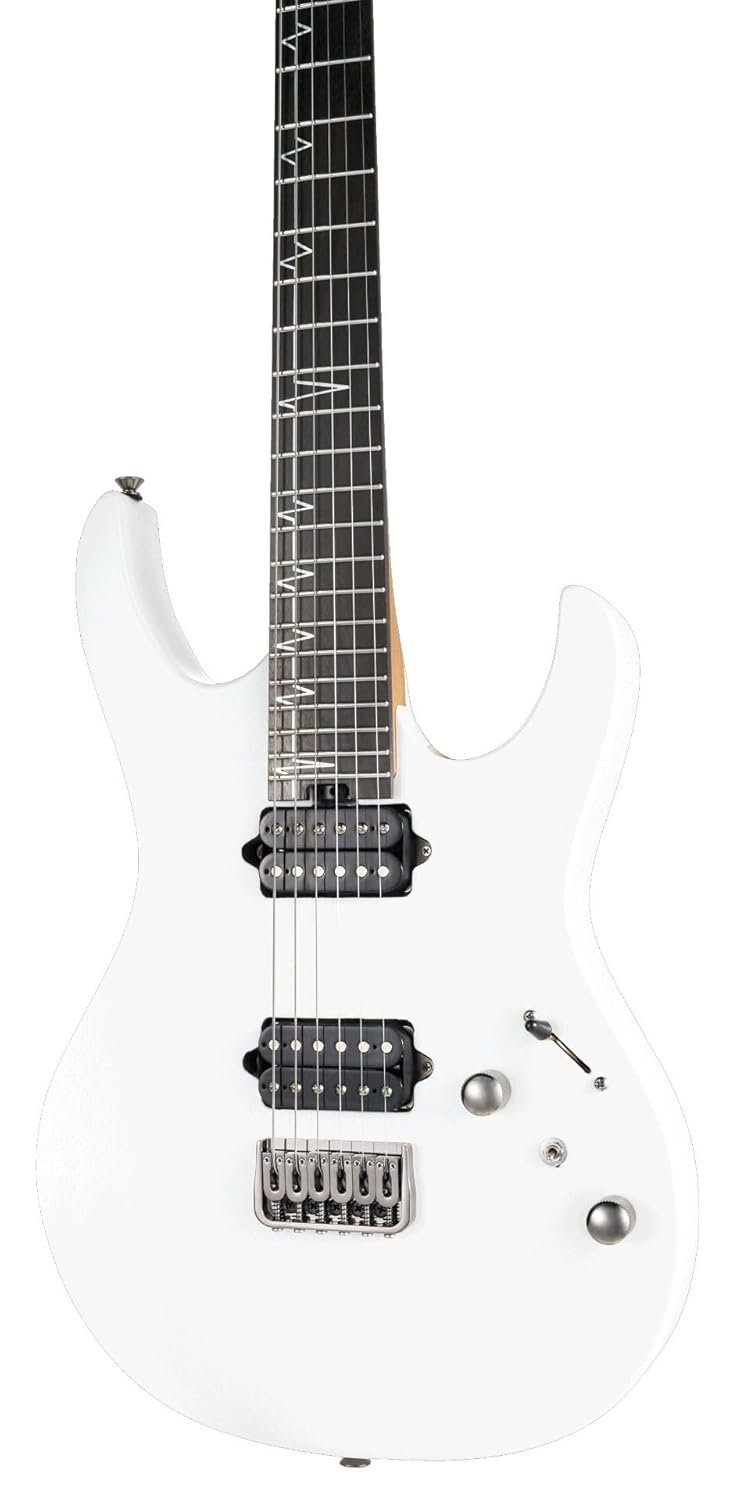 MOOER MMT100 Electric Guitar, American Alder Body, Roasted Maple Neck, 24 Frets, Pearl White