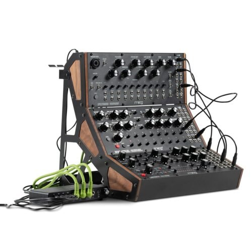 MOOG Sound Studio Accessory Kit With Three-Tier Rack, Analog Summing Mixer, Dust Cover, Patch and Audio Cables, Patch Cable Organizer, Power Supply