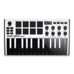 MPK-Mini-MK3-white-2.jpg Akai MPK Mini MK3 Limited Edition White Compact Keyboard And Pad Controller- Product is Discontinued