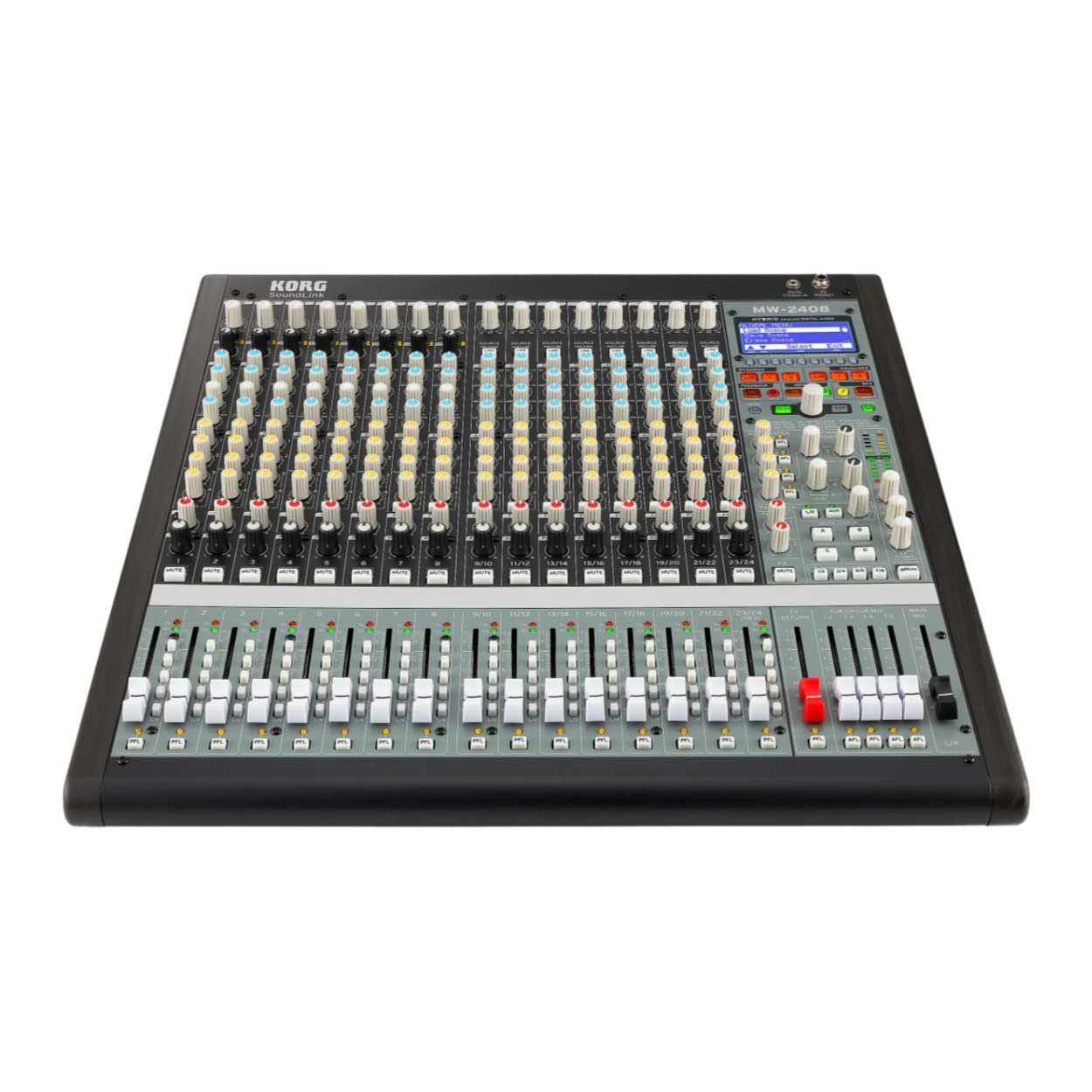 KORG Soundlink MW2408 24-Channel 8-Bus Hybrid Analog/Digital Audio Mixer (Black) (MW-2408 BK)