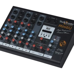 Studiomaster Mini 6U Stage Mixer (Bluetooth And USB), Black