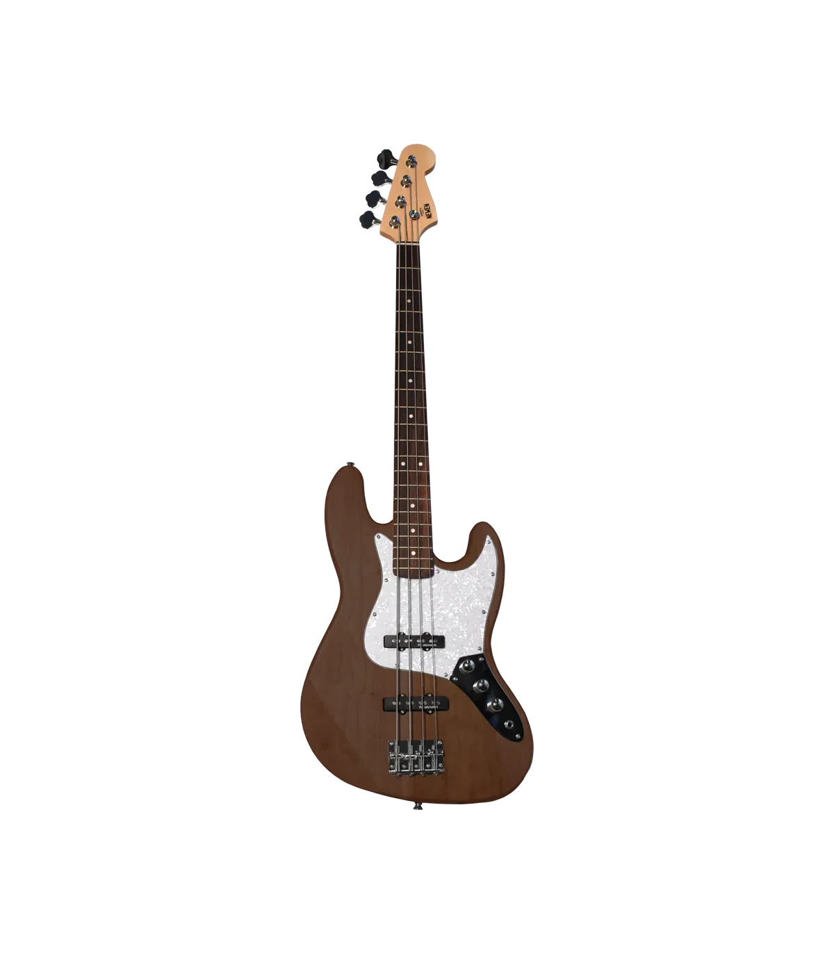 NEWEN NEW-JB Jazz Band 4-String Electric Bass Guitar - Dark Wood